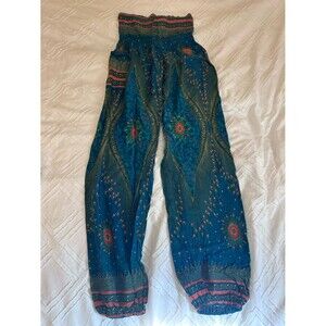 Women’s Teal Floral Print Jogger Pants